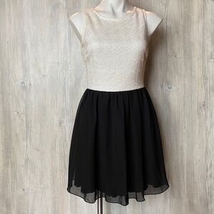 Speechless black and white chevron with sparkle dress size Large